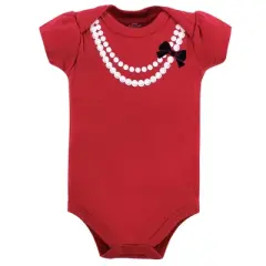 Little Treasure Baby Girl Cotton Bodysuits 3pk, Leopard Rose