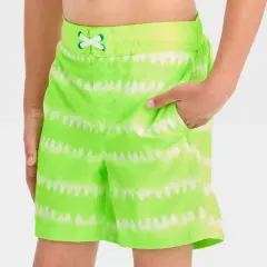  Boys' Striped Swim Shorts - Cat & Jack&trade; Lime Green