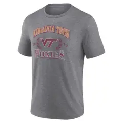 NCAA Virginia Tech Hokies Men's Gray Tri-Blend Short Sleeve T-Shirt