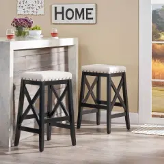 Set of 2 Greely Farmhouse Barstools - Christopher Knight Home