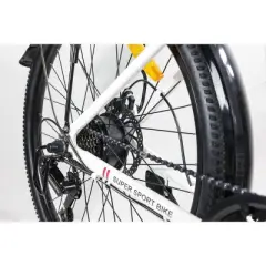 GOTRAX Adult Endura 26" Step Over Electric Cruiser Bike - White