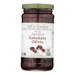 Jeff's Garden Organic Sliced Greek Kalamata Olives - Case of 6/7 oz
