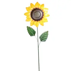 Direct International Home & Garden Large Golden Yellow Sunflower  -  One Stake 72.0 Inches -  Stake Fall Yard Decor  -  31823052  -  Metal  -  Yellow