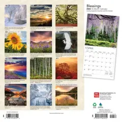 Browntrout 2024 Wall Calendar 12"x12" Blessings