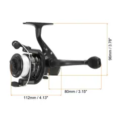 Unique Bargains Metal Nylon Left-Right Interchangeable Handle Fishing Reel for Freshwater