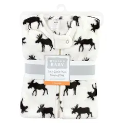 Hudson Baby Plush Long-Sleeve Sleeping Bag, Sack, Blanket, Moose