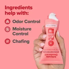 O Positiv URO Intimate Deodorant Cream - Fragrance Free - 3oz