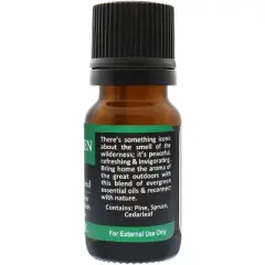 Plantlife Evergreen Aromatherapy Essential Oil Blend &ndash; 100% Pure, Therapeutic Grade, No Additives or Fillers, Made in California, 10 ml