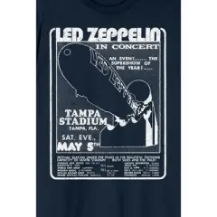 Led Zeppelin Blimp Crew Neck Short Sleeve Navy Men's T-shirt