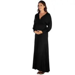 V-Neck Maxi Masternity Dress