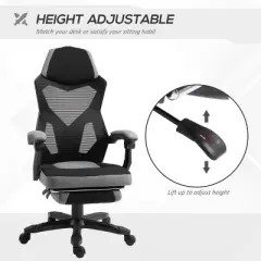 PAGED Adjustable Computer Chair Executive Office Chair with Foot Rest and High Back, Comfy Desk Chair for Office, Bedroom