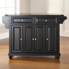 Cambridge Black Granite Top Full Size Kitchen Island/Cart - Crosley