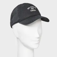 Mighty Fine My Dog is My Child Baseball Hat - Black