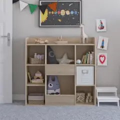 RealRooms Jocelyn Kids Large Toy Storage Bookcase
