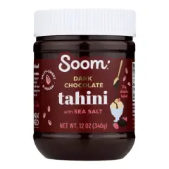 Soom Dark Chocolate Tahini With Sea Salt - Case of 6/12 oz