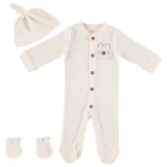 Baby Gear Baby Gear Baby Boy Clothes Matching Hat and Mittens Pajama Set for Sleep and Play