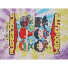 Justice League Chibi Character Group Pastel Spiral Real Wash Graphic Tee