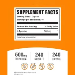 BulkSupplements L-Tyrosine Capsules