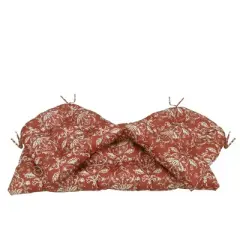 Northlight  19" Floral Tufted Outdoor Patio Wicker Furniture Cushions 3pc - Red/White