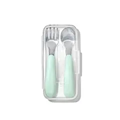 OXO 2pc Tot Stainless Steel On the Go Fork and Spoon Set - Opal