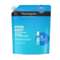 Neutrogena Hydro Boost Lightweight Hydrating Facial Cleansing Gel with Hyaluronic Acid - Refill Pouch - Scented -16 fl oz