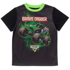 Monster Jam Megalodon El Toro Loco Grave Digger Pullover Pajama Shirt and Shorts Sleep Set Little Kid
