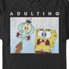 Men's SpongeBob SquarePants Squidward Adulting is Scary T-Shirt