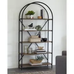 72.38" Galtbury Bookcase - Black/Brown - Signature Design by Ashley