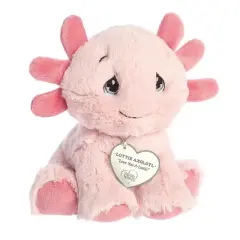 Aurora Small Lottie Axolotl Precious Moments Inspirational Stuffed Animal Pink 6.5"