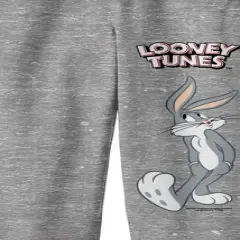 Looney Tunes Logo With Bugs Bunny Youth Heather Gray Graphic Joggers