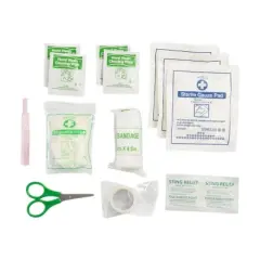 American Pet Supplies 19-Piece Pet Travel First Aid Kit with Carabiner - Compact Emergency Care for Adventurous Pets