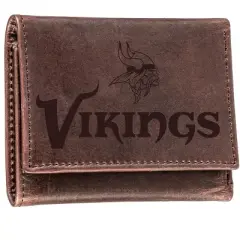 Evergreen Minnesota Vikings Tri-Fold Wallet, Brown