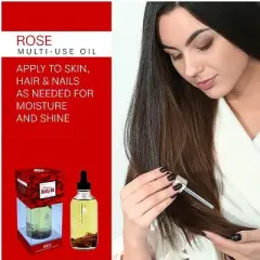 Pursonic Rose flower Multi Use Body Oils 4 Oz