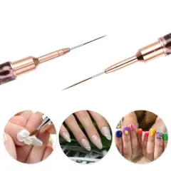 Unique Bargains Acrylic Nail Art Brush Pink Leopard-Printed 1 Pc