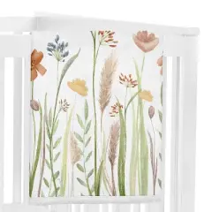 Sweet Jojo Designs Girl Baby Milestone Blanket Watercolor Floral Garden Multicolor