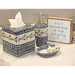 Blue Rose Polish Pottery S126 Manufaktura Soap Dish