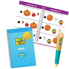 Educational Insights Hot Dots Let's Master Grade 1 Math Set with Talking Pen