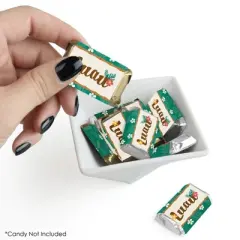 Big Dot of Happiness Tropical Luau - Mini Candy Bar Wrapper Stickers - Hawaiian Beach Party Small Favors - 40 Count