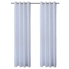Commonwealth Seascapes Light Filtering Satiny Look and Feel Provide Privacy Grommet Outdoor Panel Pair White
