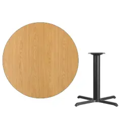 Emma and Oliver 42" Round Laminate Table Top with 33"x33" Table Height Base