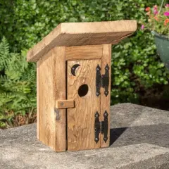 Brookside Woodworks Amish Made Mushroom Wood Outhouse Birdhouse