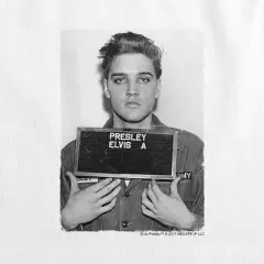 Women's Elvis Presleyarmy Mug Shot Sleeveless Crop Top Tank