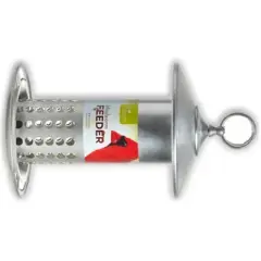 Pacific Bird and Supply Galvanized Silver Mealworm Bird Feeder - 11.25"