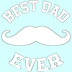 Women's Design By Humans Best Dad Ever Mustache By sukhendu12 Racerback Tank Top