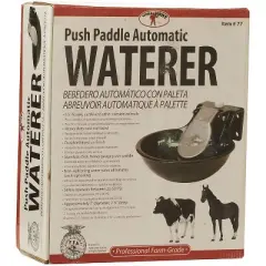 Little Giant 77 Cast Iron Farmhouse Agricultural Automatic Stock Waterer for Horses, Cattle, Sheep, Pigs, and Other Livestock, Black