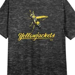 Yellowjackets Bee Logo Crew Neck Short Sleeve Charcoal Heather Women's Night Shirt