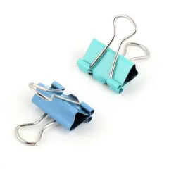 Unique Bargains Home Office File Paper Mini Metal Binder Clips 1.3x0.7x0.3 inches Pink Blue Green Yellow 40 Pcs