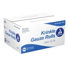 Dynarex Krinkle Gauze Rolls, Absorbent Bandage, 4.5 in x 4.1 yd