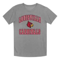 NCAA Louisville Cardinals Boys' Gray Poly T-Shirt
