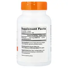Doctor's Best Vitamin D3, 125 mcg (5,000 IU), 360 Softgels